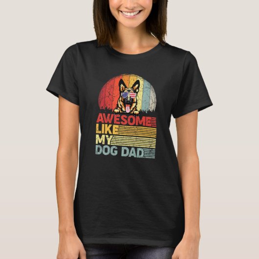 Gedistingeerdde Duitse Herdershond Geweldig Zoals  T-shirt (Voorkant)