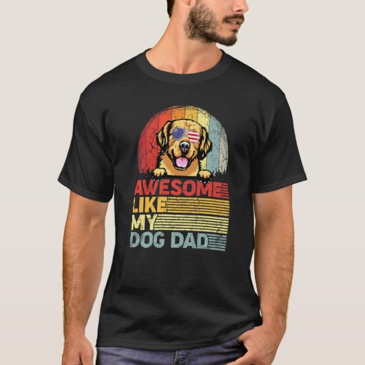 Gedistingeerdde Goud Retriever Geweldig Zoals Mijn T-shirt (Voorkant)