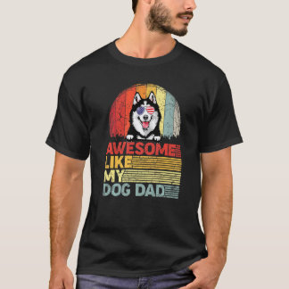 Gedistingeerdde Siberische Husky Geweldig Zoals Mi T-shirt