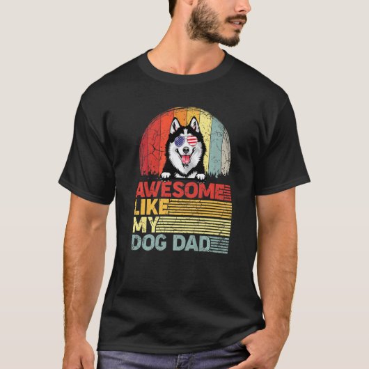 Gedistingeerdde Siberische Husky Geweldig Zoals Mi T-shirt (Voorkant)