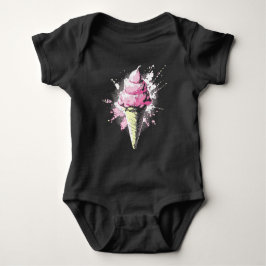Gedistressed Abstract Roze IJscrème Spat Romper