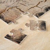 Gedistressed Stoomtechbol Reisjournaal Papier Legpuzzel (Zijkant)