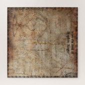 Gedistressed Stoomtechbol Reisjournaal Papier Legpuzzel (Horizontaal)