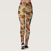 Gedistresseerd Boho Veren Patroon Leggings (Achterkant)