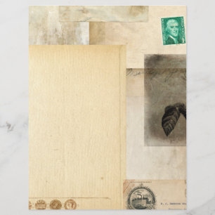 Gedistresseerd Vintage Postzegel Journal Scrapbook