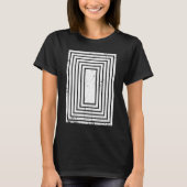 Gedistresseerde Geometrische Rechthoek Optische Il T-shirt (Voorkant)