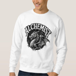 Gedistresseerde gevleugelde slang-alchemist-grafie trui