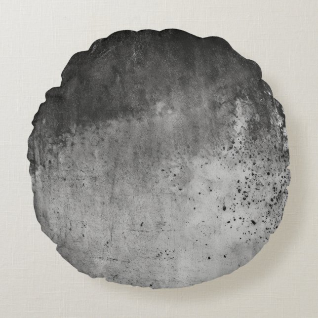 Gedistresseerde grijze textuur rond kussen (Voorkant)