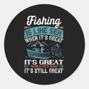 Gedistresseerde Quote Vissen Is Als Wanneer Het Ge Ronde Sticker