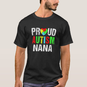 Gedistresseerde Trots Autisme Oma Hart Familie Mat T-shirt