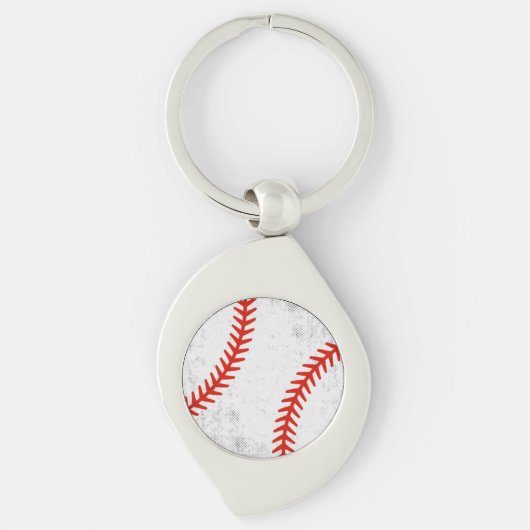 Gedistresseerde vintage honkbal retro atletische s sleutelhanger (Voorkant)