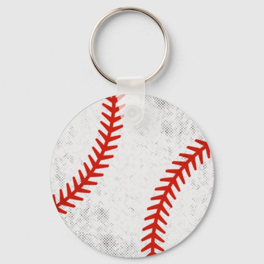 Gedistresseerde vintage honkbal retro atletische s sleutelhanger (Voorkant)