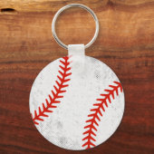 Gedistresseerde vintage honkbal retro atletische s sleutelhanger (Voorkant)