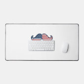 Gedistrobeerde Amerika Baard Patriottische Vector Bureaumat (Keyboard & Muis)