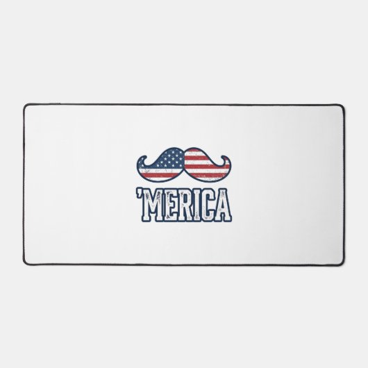 Gedistrobeerde Amerika Baard Patriottische Vector Bureaumat (Voorkant)