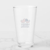 Gedistrobeerde Amerika Baard Patriottische Vector Glas (Achterkant)