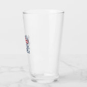 Gedistrobeerde Amerika Baard Patriottische Vector Glas (Links)