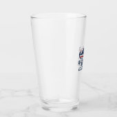 Gedistrobeerde Amerika Baard Patriottische Vector Glas (Rechts)