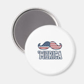 Gedistrobeerde Amerika Baard Patriottische Vector Magneet (Voorkant / Achterkant)