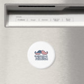 Gedistrobeerde Amerika Baard Patriottische Vector Magneet (Insitu (Vaatwasser))