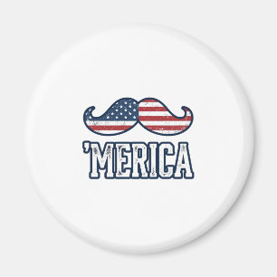 Gedistrobeerde Amerika Baard Patriottische Vector  Magneet