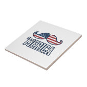 Gedistrobeerde Amerika Baard Patriottische Vector Tegeltje (Zijkant)