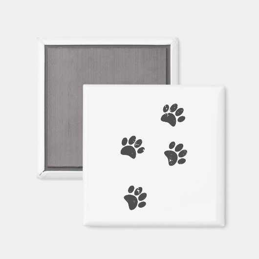 Gedistroese Hondenpootafdrukken Magneet (Voorkant / Achterkant)
