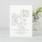 Gedmuleerde Eucalyptus Greenery Blauwgroen Typogra Kaart (Staand voorkant)