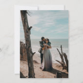 Gedmuleerde groene Eucalyptus Modern Wedding Kaart (Achterkant)