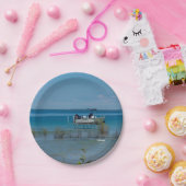 Gedockt bij makreel papieren bordje (Feest)