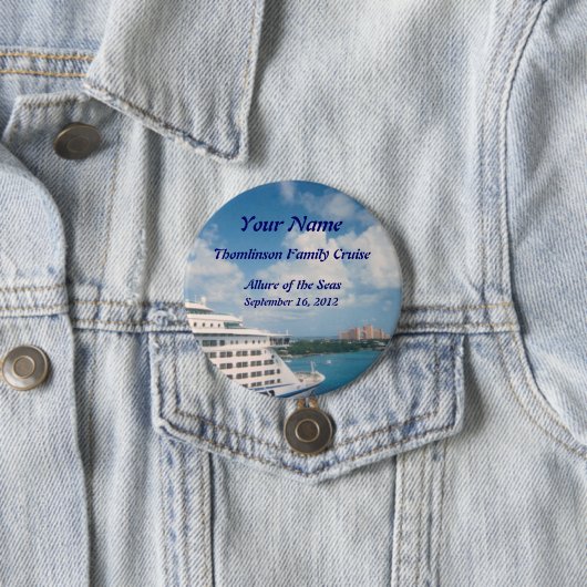 Gedockt in Nassau Custom Name Badge Ronde Button 7,6 Cm (In situ)