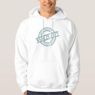 Gedoeld in 1977: geboortejaar Groene Ronde Rubber  Hoodie