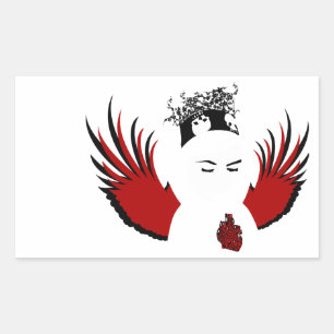 gedoemd te zijn : verloren angel rechthoekige sticker