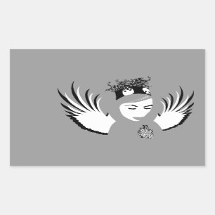 gedoemd te zijn : verloren angel rechthoekige sticker