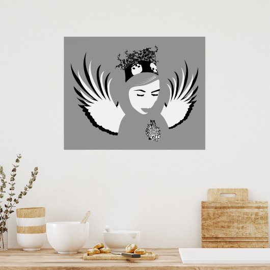 gedoemde devotie : verloren engel poster (Keuken)