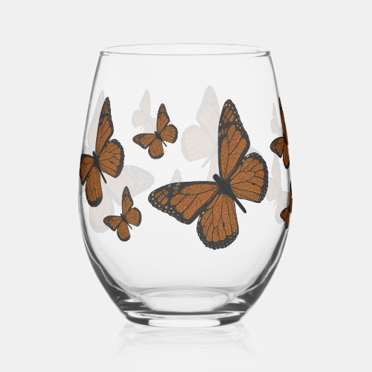 gedoemde monarch wijnglas zonder voet (Voorkant)