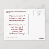 Gedokt bij Falmouth Custom Briefkaart (Achterkant)