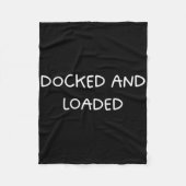 Gedokt en geladen Funny Boat Captain Boating Desig Fleece Deken (Voorkant)