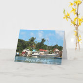 Gedokte Boats Antigua Kaart (Gele Bloem)