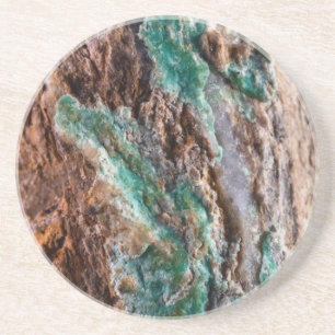 Gedolven turquoise steen zandsteen onderzetter