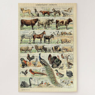 gedomesticeerde dieren door Adolphe Millot Legpuzzel