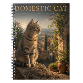 Gedomesticeerde kat tuin binnenplaats DIEREN Notitieboek