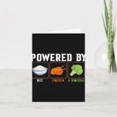 Gedomineerd Door Rijst Kip En Broccoli Grappig Nie Kaart (Voorkant)