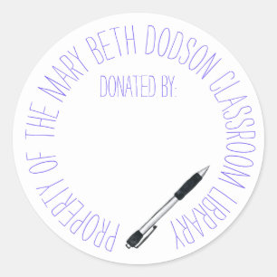 gedoneerd door ronde sticker