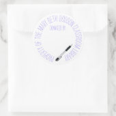 gedoneerd door ronde sticker (Tas)