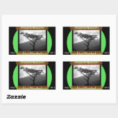 Gedoneerd in Geheugen van - Rechthoek Rechthoekige Sticker (Vel)