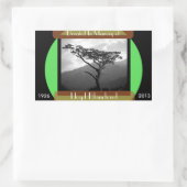 Gedoneerd in Geheugen van - Rechthoek Rechthoekige Sticker (Tas)