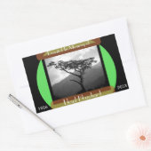 Gedoneerd in Geheugen van - Rechthoek Rechthoekige Sticker (Envelop)