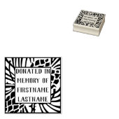 gedoneerd in Memory Bookplate Rubberstempel (Gestempeld)