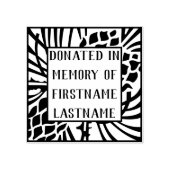 gedoneerd in Memory Bookplate Rubberstempel (Afrduk)
